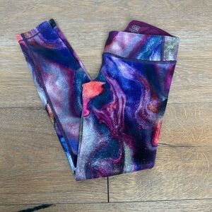 Athleta Girl Galaxy Space Dye Leggings Size 8-10
